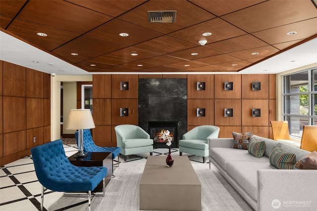 220 1st St Unit 204, Kirkland, WA 98033 - community lobby with wooden walls and recessed lighting