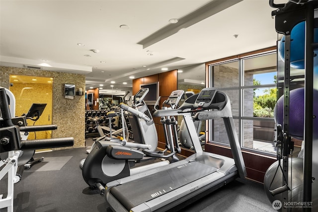 220 1st St Unit 204, Kirkland, WA 98033 - workout area featuring recessed lighting