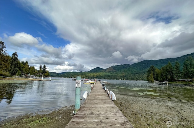 316 W Lake Samish Dr Unit 21, Bellingham, WA 98229 - dock with a water and mountain view and a wooded view
