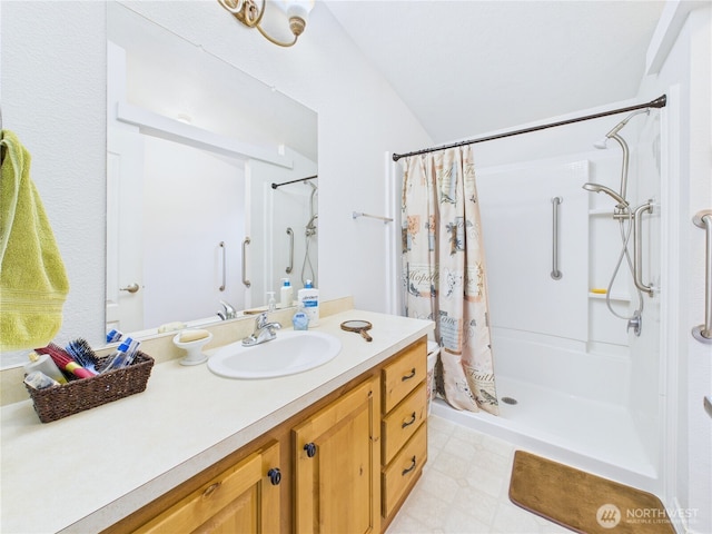6704 243rd Ave E Unit 96, Buckley, WA 98321 - bathroom featuring vanity and a shower with shower curtain