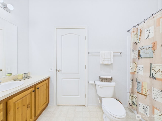 6704 243rd Ave E Unit 96, Buckley, WA 98321 - full bath featuring vanity, tile patterned floors, and a shower with curtain