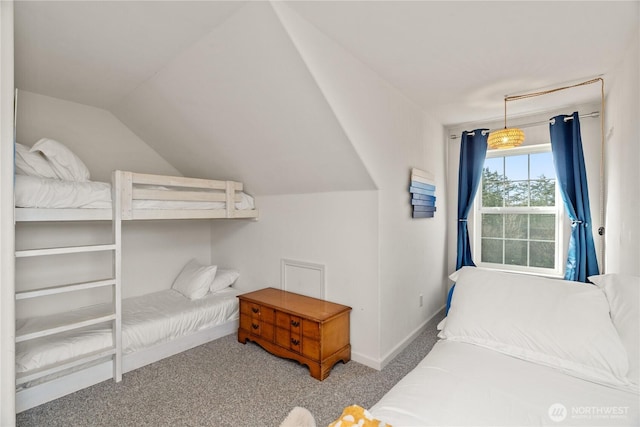 11 Condra Rd, Copalis Beach, WA 98535 - carpeted bedroom featuring vaulted ceiling and baseboards