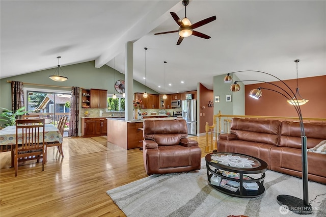 5103 S 302nd Pl, Auburn, WA 98001 - living area featuring light wood finished floors and ceiling fan