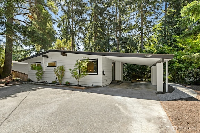 14517 SE 41st Ln, Bellevue, WA 98006 - view of front of home with asphalt driveway and a carport