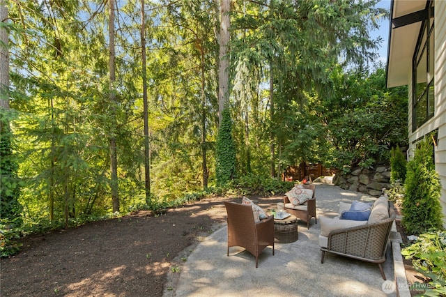 14517 SE 41st Ln, Bellevue, WA 98006 - view of patio / terrace featuring an outdoor hangout area
