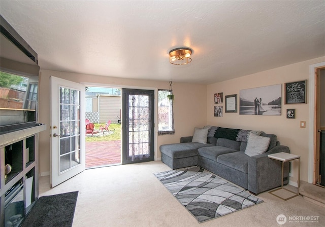136 W 13th St, Port Angeles, WA 98362 - carpeted living room with baseboards