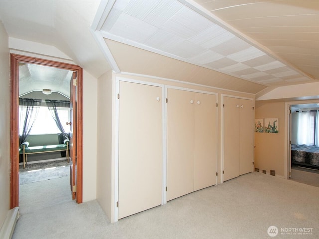 136 W 13th St, Port Angeles, WA 98362 - additional living space featuring light colored carpet and lofted ceiling