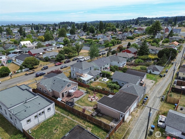 136 W 13th St, Port Angeles, WA 98362 - aerial perspective of suburban area