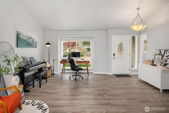 23619 SE 245th St, Maple Valley, WA 98038 - entrance foyer with vaulted ceiling and wood finished floors