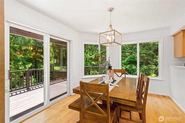 3204 30th St, Bellingham, WA 98225 - dining room with a chandelier and light wood finished floors