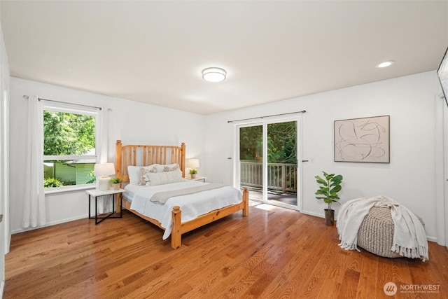3204 30th St, Bellingham, WA 98225 - bedroom featuring access to exterior and light wood-style floors