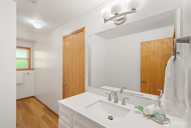3204 30th St, Bellingham, WA 98225 - bathroom with wood finished floors and vanity