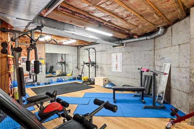 3204 30th St, Bellingham, WA 98225 - workout area with wood finished floors