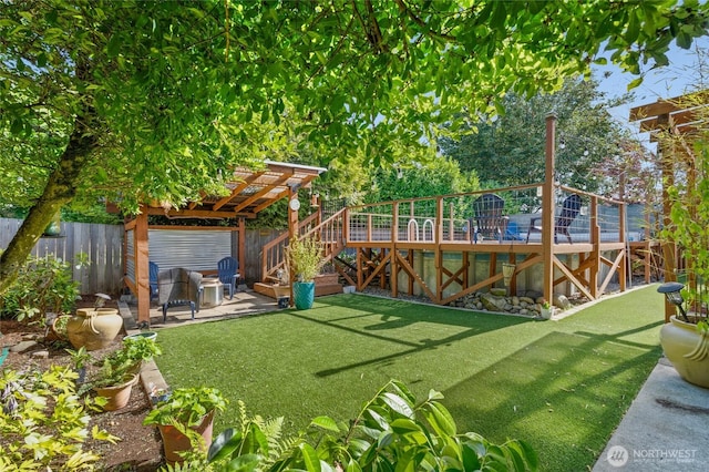 14618 SE 275th Pl, Kent, WA 98042 - fenced backyard with a patio and a pergola