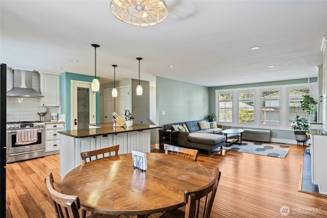 14618 SE 275th Pl, Kent, WA 98042 - dining area with light wood finished floors and recessed lighting