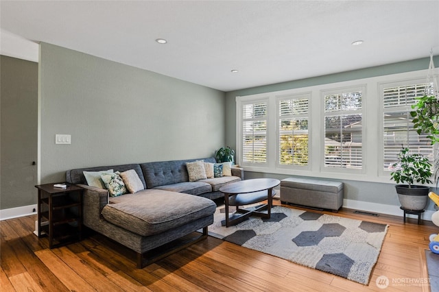 14618 SE 275th Pl, Kent, WA 98042 - living area with hardwood / wood-style floors and recessed lighting