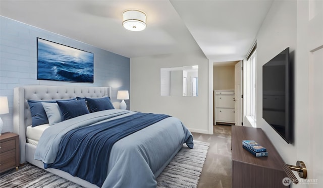 11021 Glen Acres Dr S Unit B, Seattle, WA 98168 - bedroom featuring carpet floors and an accent wall