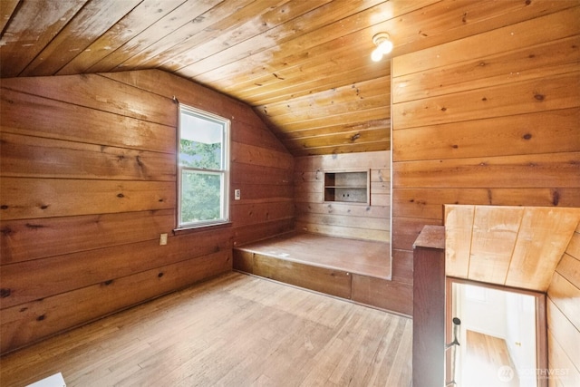 14326 Meridian Ave N, Seattle, WA 98133 - bonus room with a sauna, vaulted ceiling, wood finished floors, wooden walls, and wood ceiling
