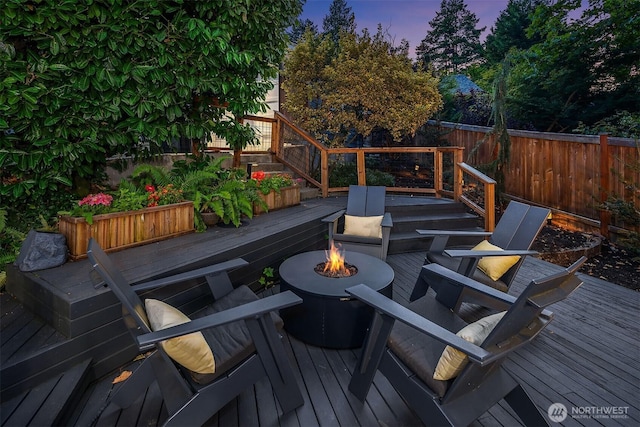 1600 Interlaken Pl E, Seattle, WA 98112 - wooden terrace featuring a fire pit