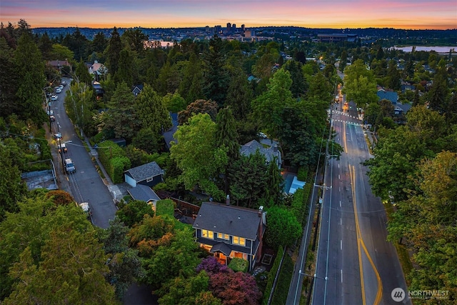 1600 Interlaken Pl E, Seattle, WA 98112 - aerial view at dusk