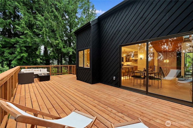 9320 Hoeder Ln, Bothell, WA 98011 - wooden terrace featuring outdoor lounge area