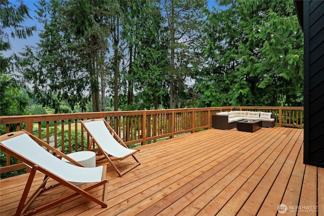 9320 Hoeder Ln, Bothell, WA 98011 - wooden deck with an outdoor living space