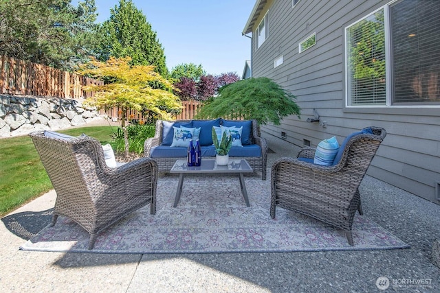 12530 68th Ave SE, Snohomish, WA 98296 - fenced backyard with an outdoor living space and a patio