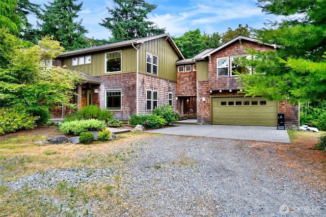 14450 Austin Pl, Anacortes, WA 98221 - view of front of property with driveway, a garage, and board and batten siding