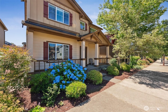 5723 66th Ave SE, Lacey, WA 98513 - craftsman-style house with covered porch and board and batten siding