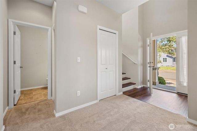 5723 66th Ave SE, Lacey, WA 98513 - carpeted entrance foyer with stairway and a towering ceiling