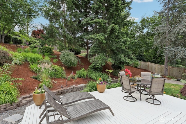 1435 S 263rd Pl, Des Moines, WA 98198 - wooden terrace with outdoor dining area