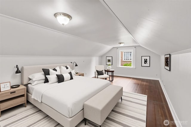 239 S 58th St, Tacoma, WA 98408 - bedroom featuring wood finished floors and lofted ceiling