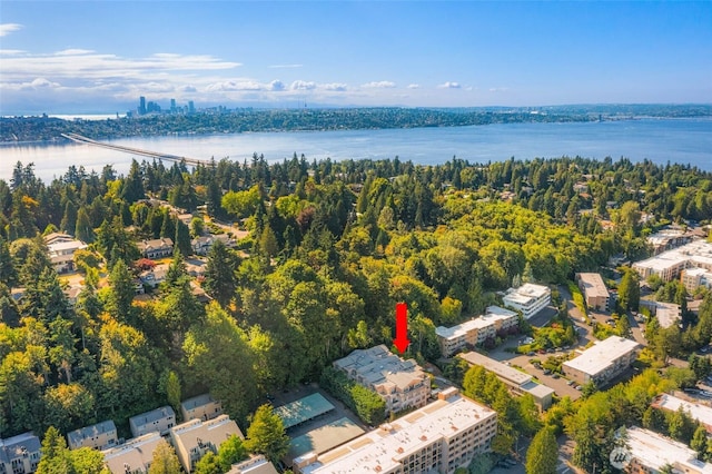 7549 SE 29th St Unit 305, Mercer Island, WA 98040 - bird's eye view of a nearby body of water and a notable bridge