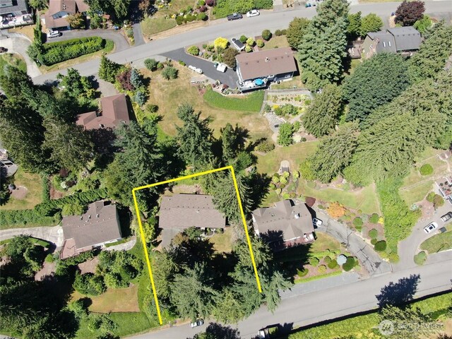 13512 106th Dr SE, Snohomish, WA 98296 - aerial view of residential area featuring property parcel outlined