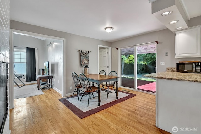 3738 S 189th Pl, Seatac, WA 98188 - dining area with light wood-style floors and recessed lighting