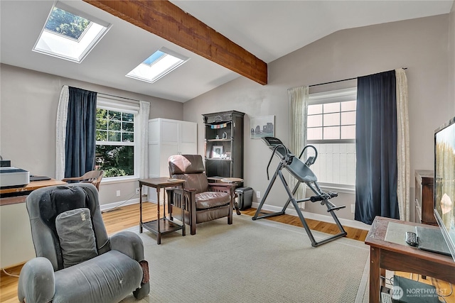 3738 S 189th Pl, Seatac, WA 98188 - office space with a skylight and wood finished floors