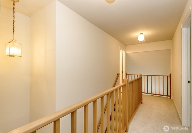 14626 58th Dr SE, Everett, WA 98208 - hall featuring light carpet and an upstairs landing