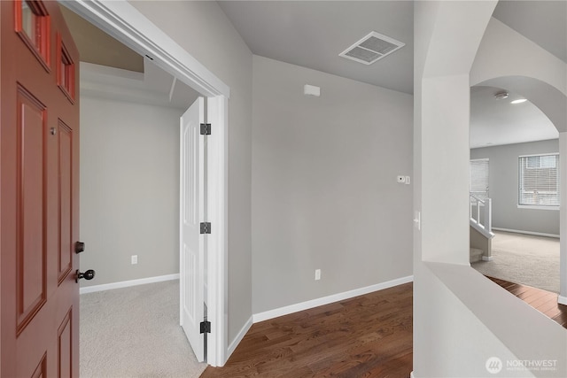 535 Beechwood Ct SW, Olympia, WA 98502 - hall with arched walkways and wood finished floors