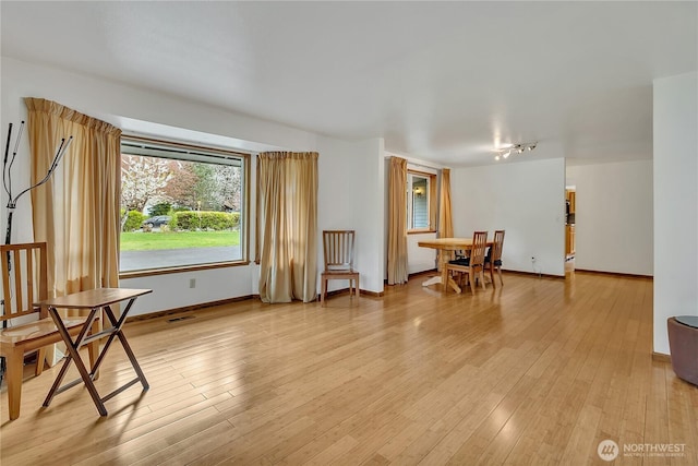 11022 SE 313th St, Auburn, WA 98092 - living room featuring light wood-style flooring and rail lighting