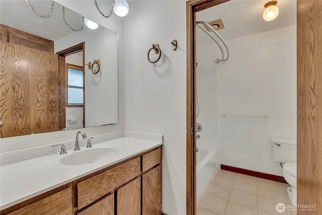 11022 SE 313th St, Auburn, WA 98092 - bathroom featuring tile patterned floors, vanity, and bathing tub / shower combination
