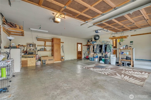 11022 SE 313th St, Auburn, WA 98092 - garage with a garage door opener and a workshop area