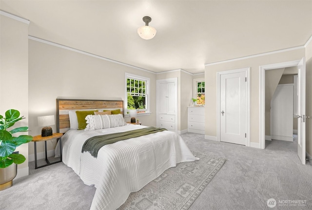 251 N Garden St, Bellingham, WA 98225 - carpeted bedroom with ornamental molding