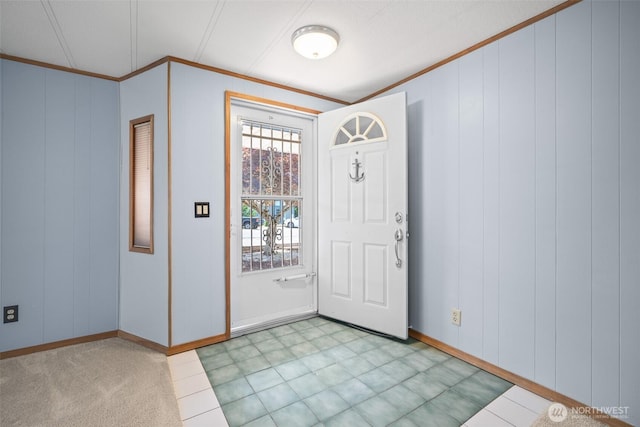 8265 Skeena Way, Blaine, WA 98230 - foyer entrance featuring ornamental molding and a decorative wall