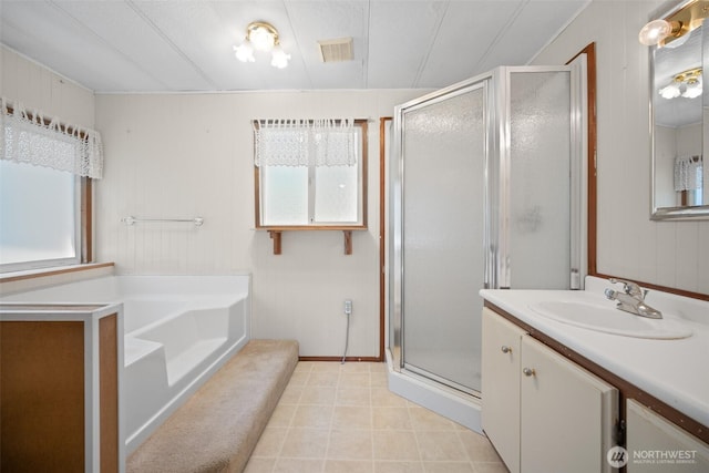 8265 Skeena Way, Blaine, WA 98230 - full bath featuring a stall shower, vanity, and a bath
