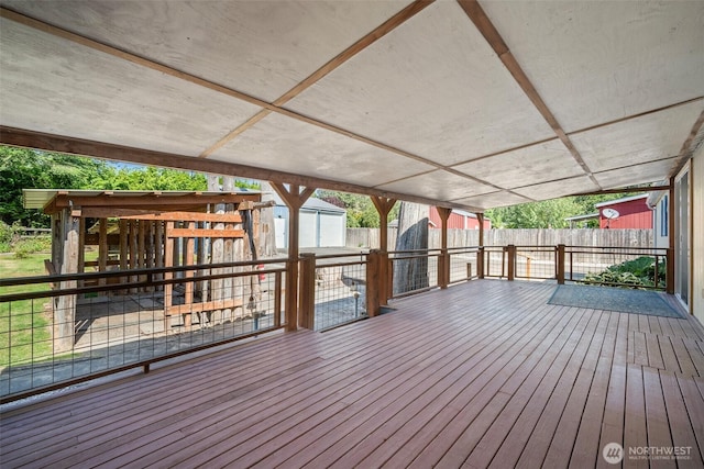 8265 Skeena Way, Blaine, WA 98230 - deck with an outbuilding