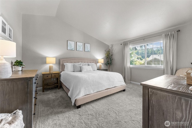 7605 38th Ct SE, Lacey, WA 98503 - bedroom with light colored carpet and vaulted ceiling