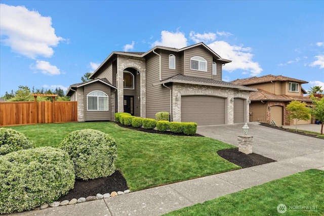 4212 145th Pl SE, Snohomish, WA 98296 - traditional-style home featuring concrete driveway, brick siding, and an attached garage