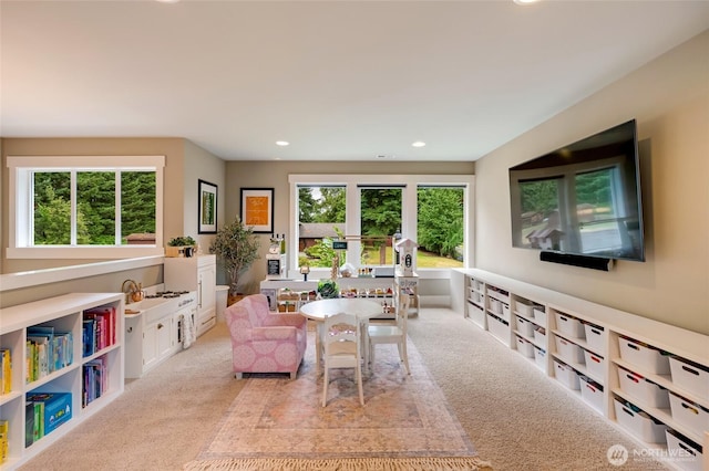 619 Graham Ave NE, Renton, WA 98059 - living area with carpet flooring and recessed lighting
