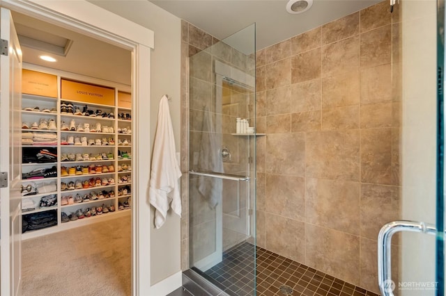 619 Graham Ave NE, Renton, WA 98059 - bathroom with a stall shower and a spacious closet