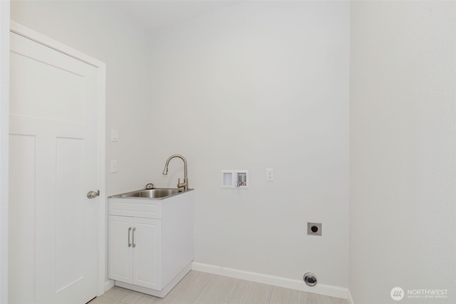 13540 Carney Lake Rd SW, Port Orchard, WA 98367 - washroom with hookup for an electric dryer, hookup for a washing machine, and cabinet space